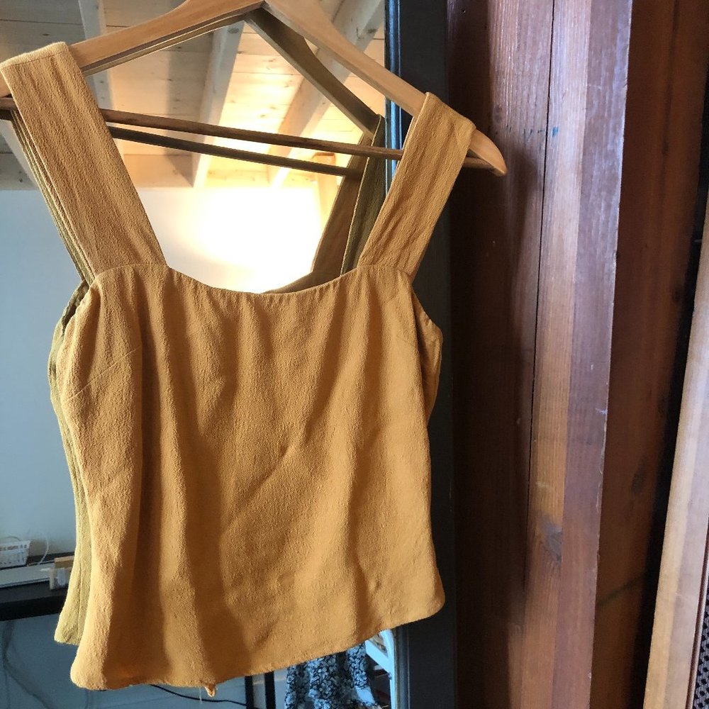 Reformation Mustard Crop Top